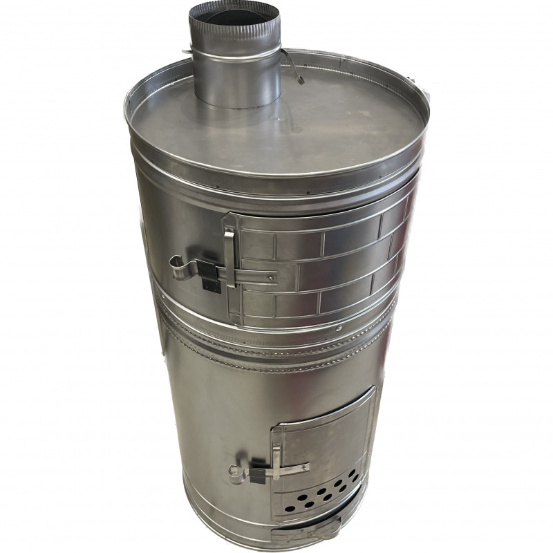 بخاری هیزمی مدل گرد دوطبقه فردار