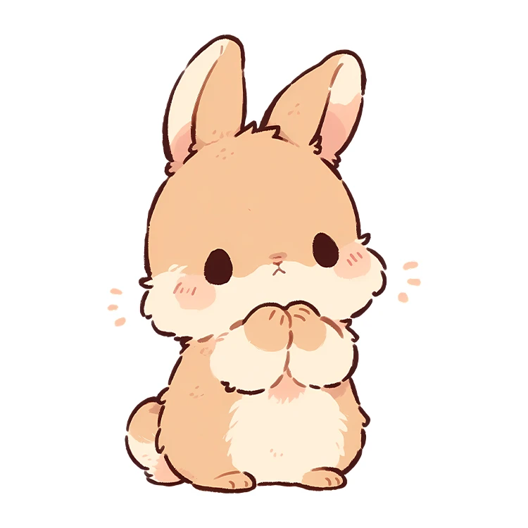 استیکر پارچه و لباس پاد آفرین مدل کارتونی طرح خرگوش کیوت بامزه کد S5672