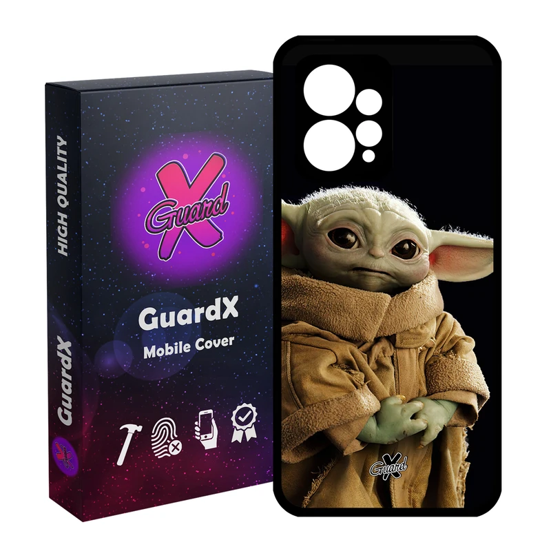 کاور گارد ایکس طرح بیبی یودا مدل Glass10469 مناسب برای گوشی موبایل شیائومی Redmi Note 12 4G