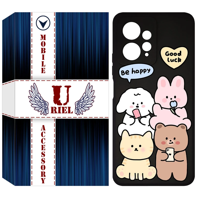 کاور یوریل مدل KSH کد 14 طرح خوشحال مناسب برای گوشی موبایل شیائومی Redmi Note 12 4G