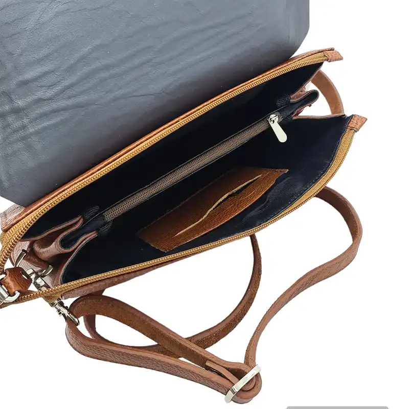 کیف دوشی زنانه مدل نارون چرم طبیعی گاوی کد A_2228