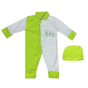 ست سرهمی و کلاه نوزادی مدل موش رنگ سبز