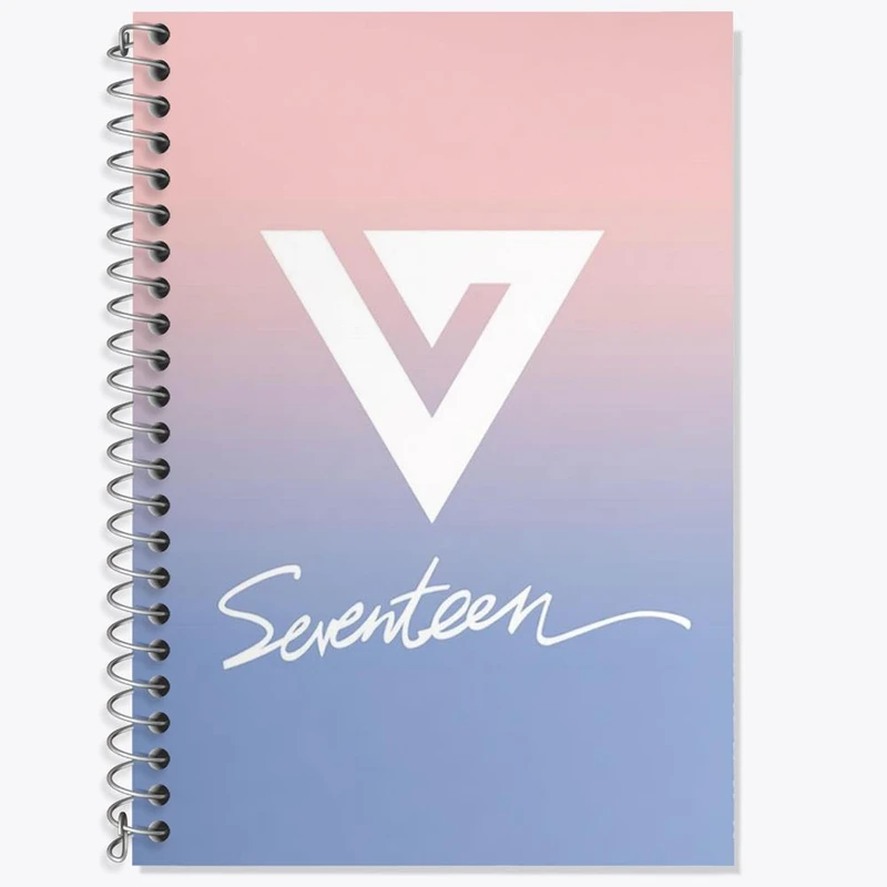 دفتر زبان 50 برگ خندالو مدل دو خط طرح گروه سونتین Seventeen کد 21659