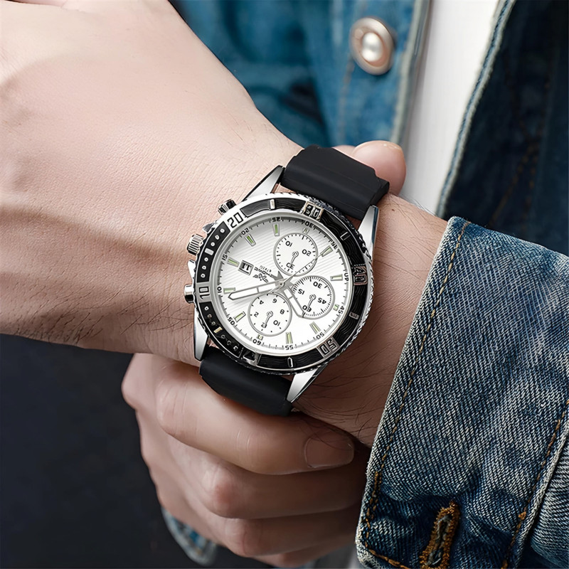 ساعت مچی عقربه‌ای مردانه ژوی مدل تک موتوره بند پیو کد 13