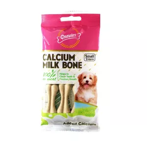 تشویقی سگ گناولز مدل CALIUM MILK BONE7 وزن 60 گرم بسته 7 عددی