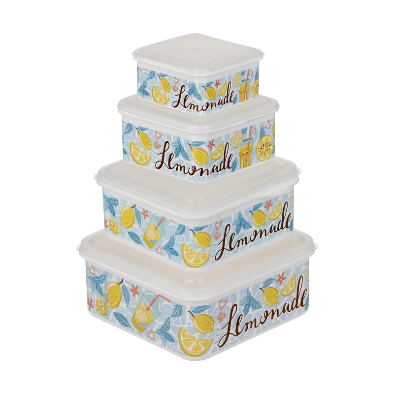 ظرف نگهدارنده فرش کیپس مدل Lemon مجموعه 4 عددی