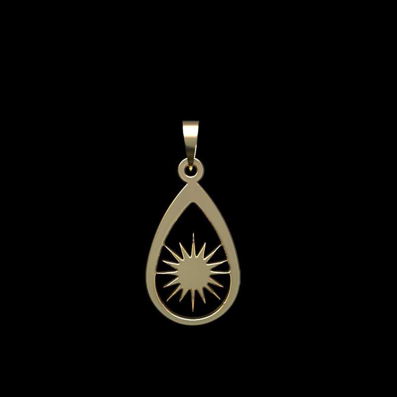 آویز گردنبند طلا 18 عیار زنانه مدوپد مدل اشک کد PA1-11104