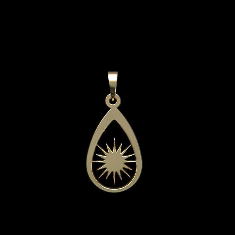 آویز گردنبند طلا 18 عیار زنانه مدوپد مدل اشک کد PA1-11104