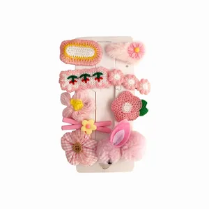 ست گیره مو دخترانه مدل WoolPI02 بسته 9 عددی