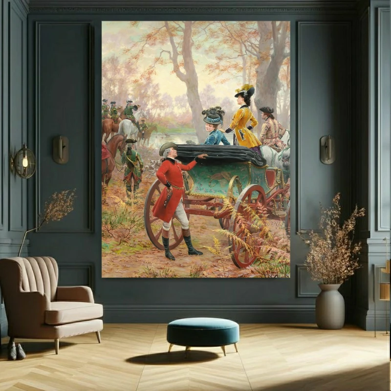 تابلو بوم طرح نقاشی کالاسکه مدل قدیمی کد FP105264