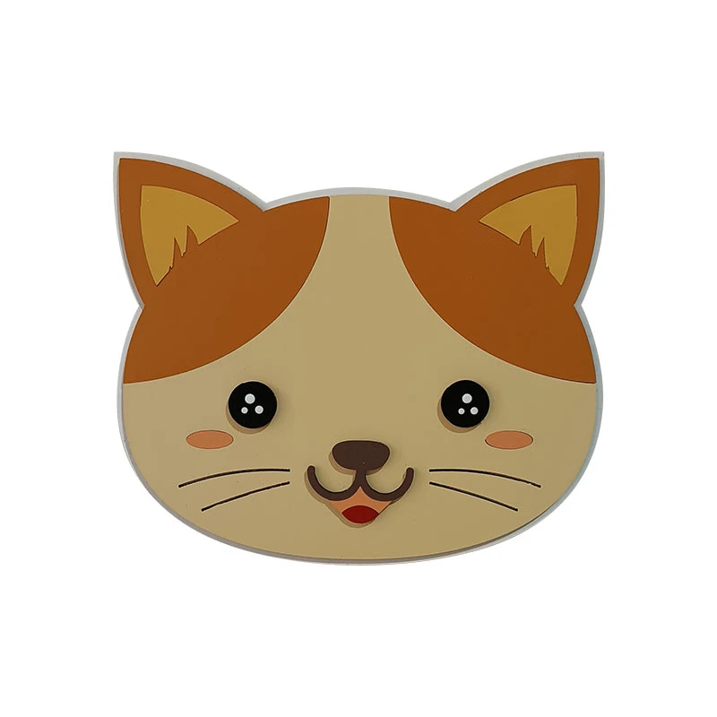 استیکر چوبی کودک طرح گربه مدل MKids19-Cat-C