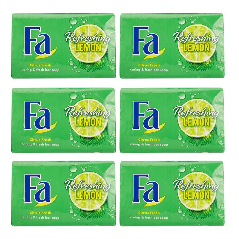 صابون شستشو فا مدل Refreshing Lemon وزن 175 گرم مجموعه 6 عددی صابون شستشو فا مدل Refreshing Lemon وزن 175 گرم مجموعه 6 عددی