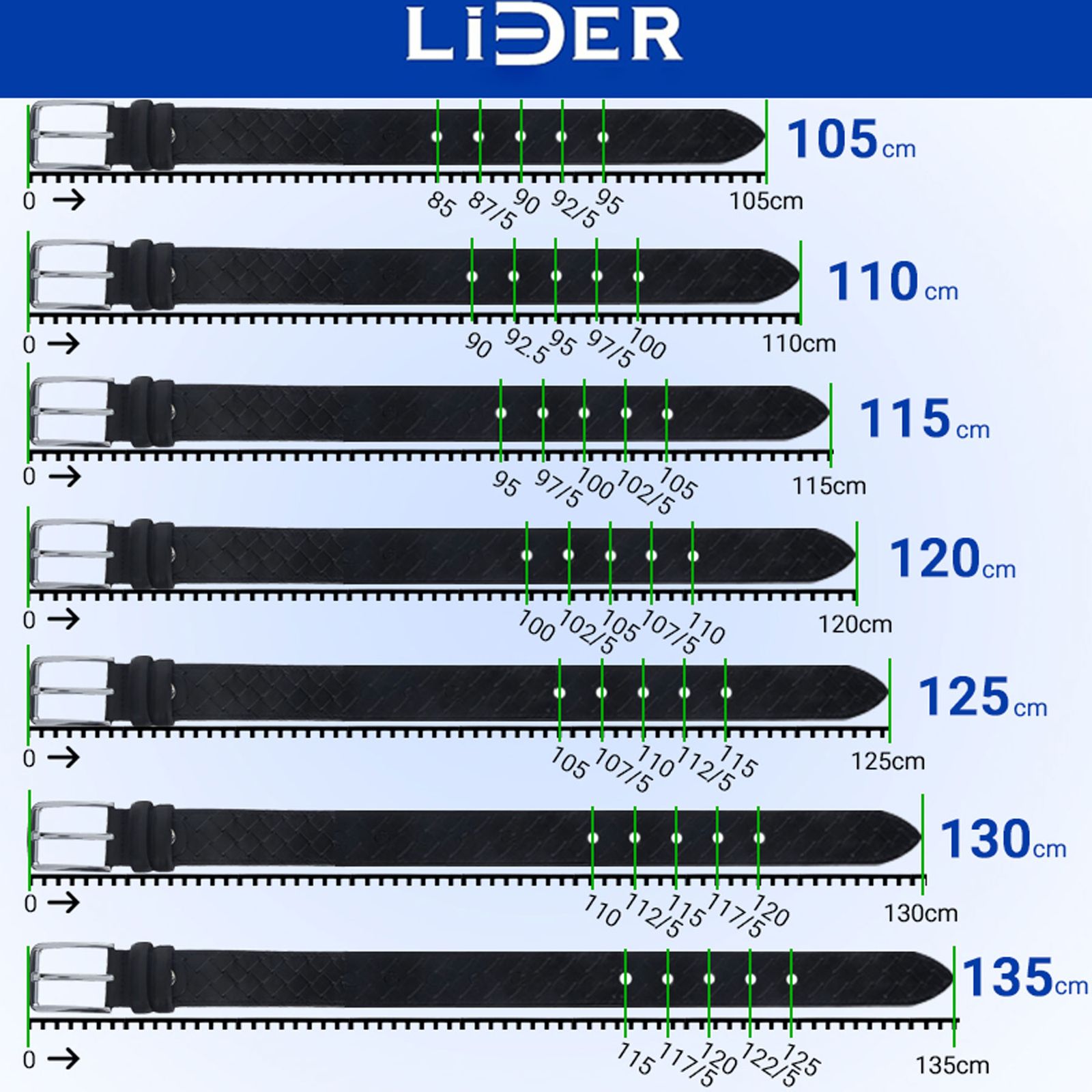 کمربند مردانه لیدر مدل BR35005 -  - 6