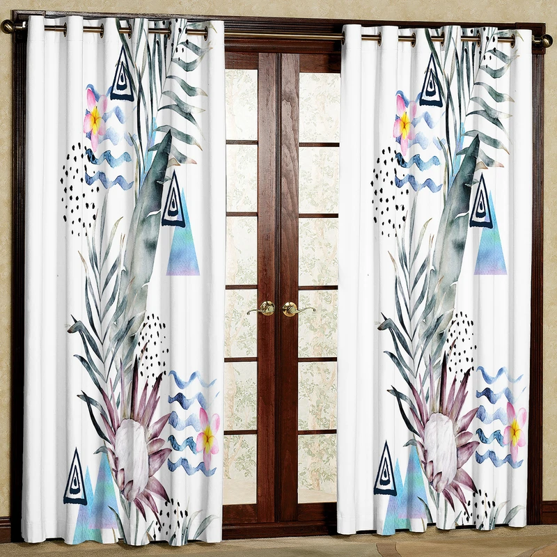 پرده مدل گلدار هازان پانچی کد2023 سایز 140x200 سانتی متر