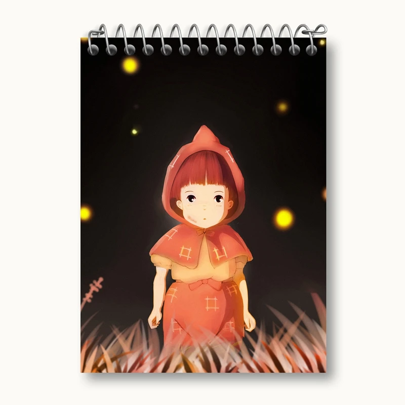 دفتر یادداشت 50 برگ خندالو مدل ستسوکو انیمیشن گورستان کرم های شب تاب کد 13699