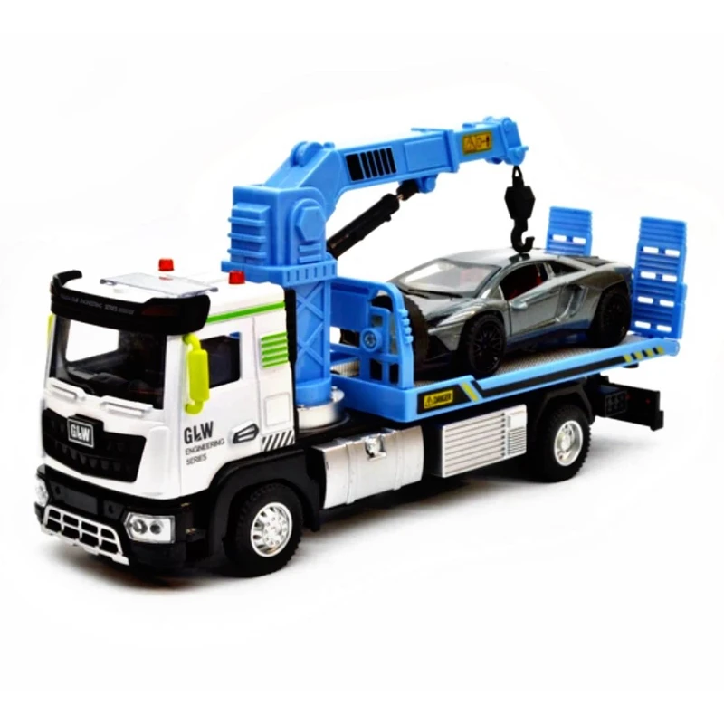 ماشین بازی مدل جرثقیل امداد و خودرو مجموعه ۲ عددی