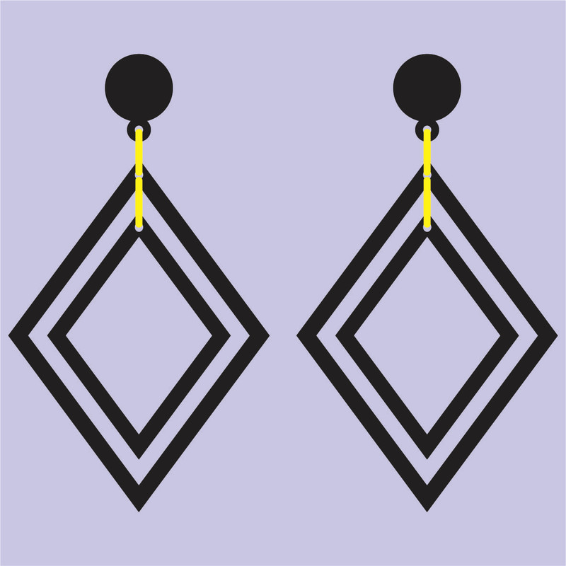 گوشواره دخترانه مدل لوزی گوشواره دخترانه مدل لوزی