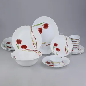 سرويس غذاخوری 26 پارچه دسینی طرح نيلوفری مدل لورنزا ورژن 2