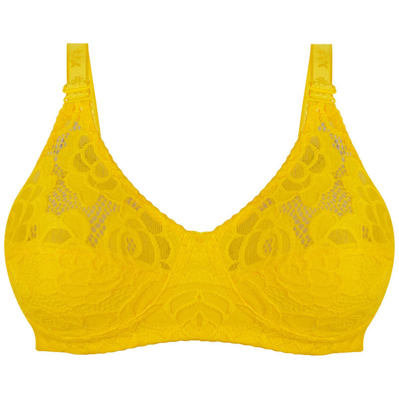 سوتین زنانه پرجامدا مدل 340019110 دانتل رنگ زرد