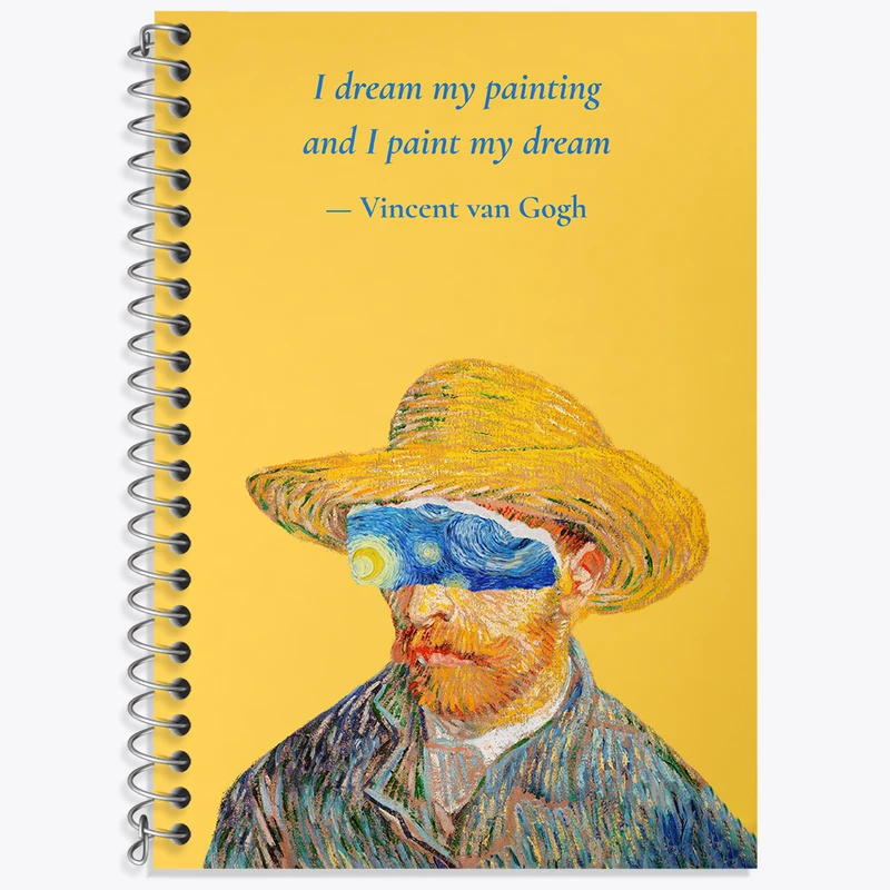 دفتر لغت 50 برگ خندالو طرح ونسان ونگوگ کد N2321