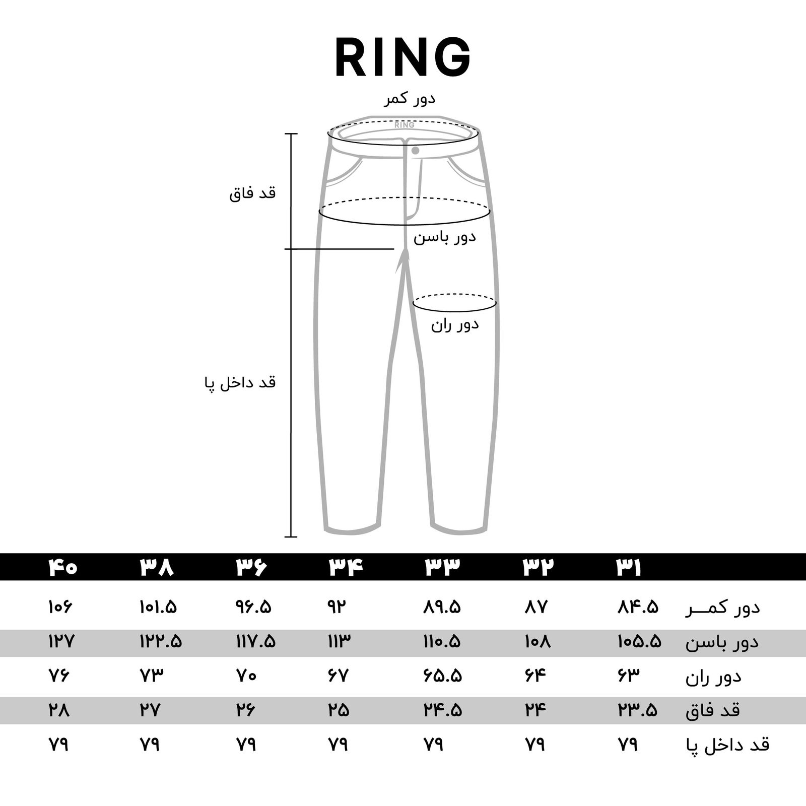 شلوار جین مردانه رینگ مدل PMD00104/1-1401 -  - 8