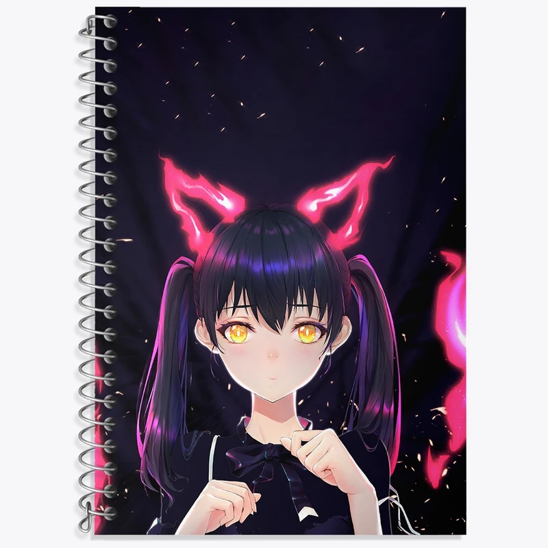 دفتر زبان 50 برگ خندالو مدل سه خط طرح تاماکی انیمه نیروی آتش کد 32270