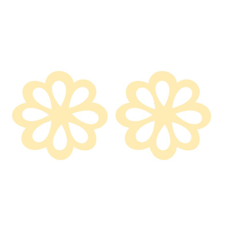 گوشواره طلا 18 عیار زنانه کرابو طرح گل مدل Kr5076 -  - 2