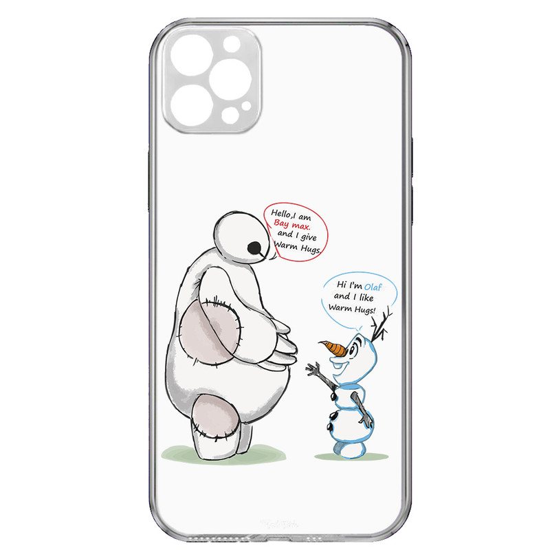کاور طرح Olaf & Baymax مناسب برای گوشی موبایل اپل iPhone 13 Pro 