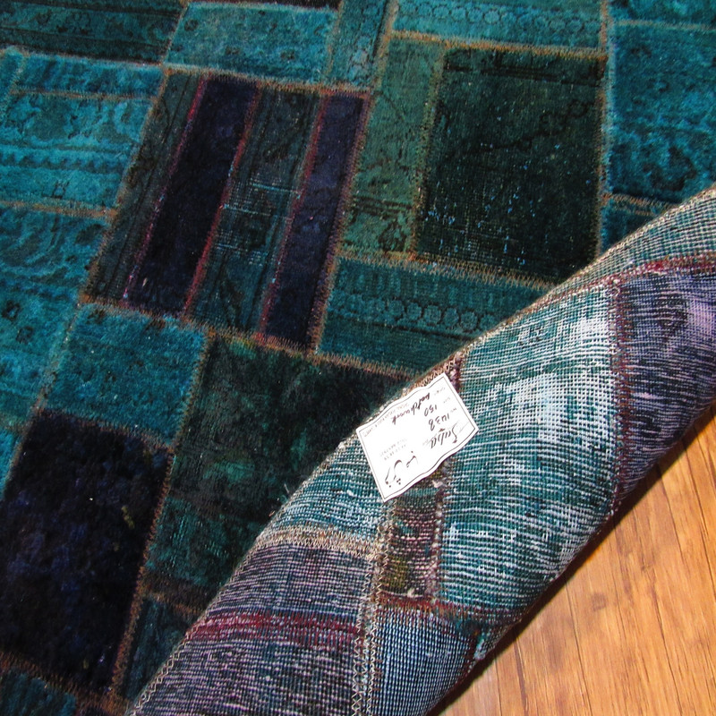 کلاژ فرش دستباف دو متری مدل گرد کد p1438