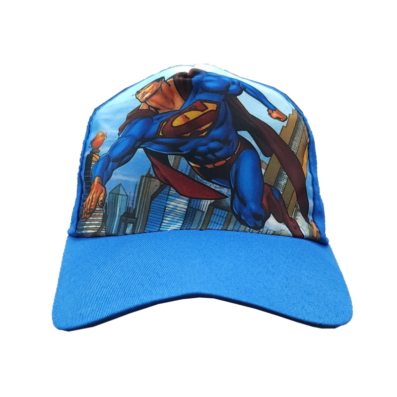 کلاه کپ پسرانه طرح سوپرمن رنگ آبی