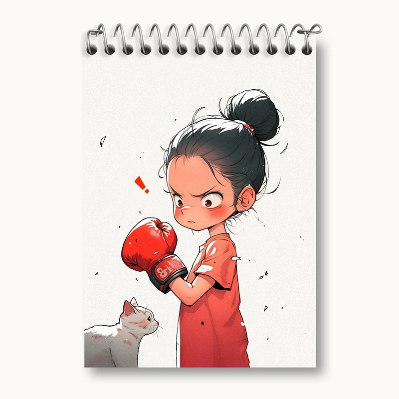 دفتر یادداشت 50 برگ خندالو طرح دختر عصبانی کد N5579