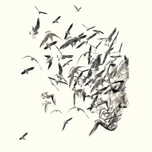 پوستر دیواری سه بعدی مدل نقاشی نیمرخ دختر DVRF1949