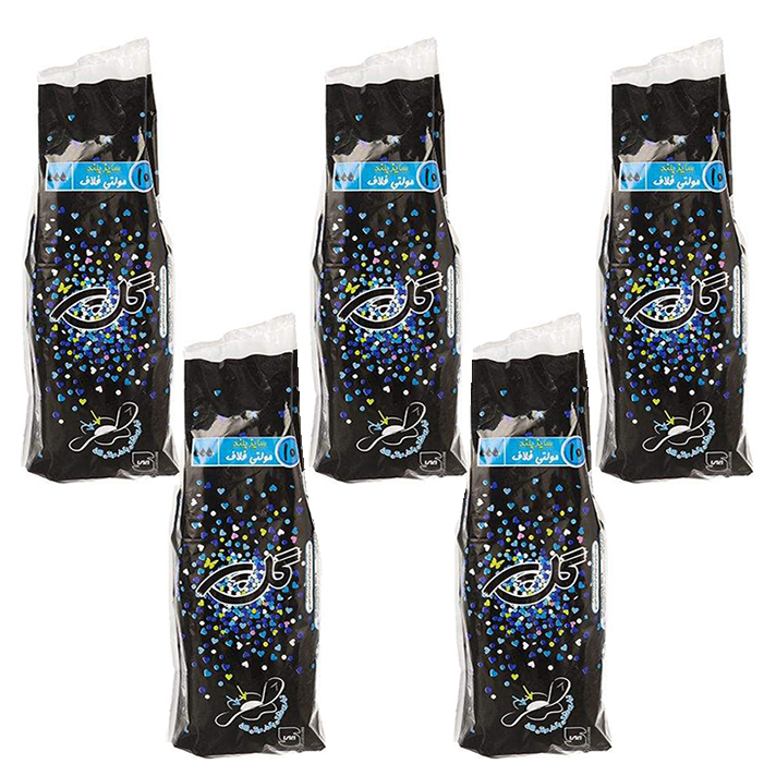 نوار بهداشتی گل پر مدل fluff بسته 5 عددی