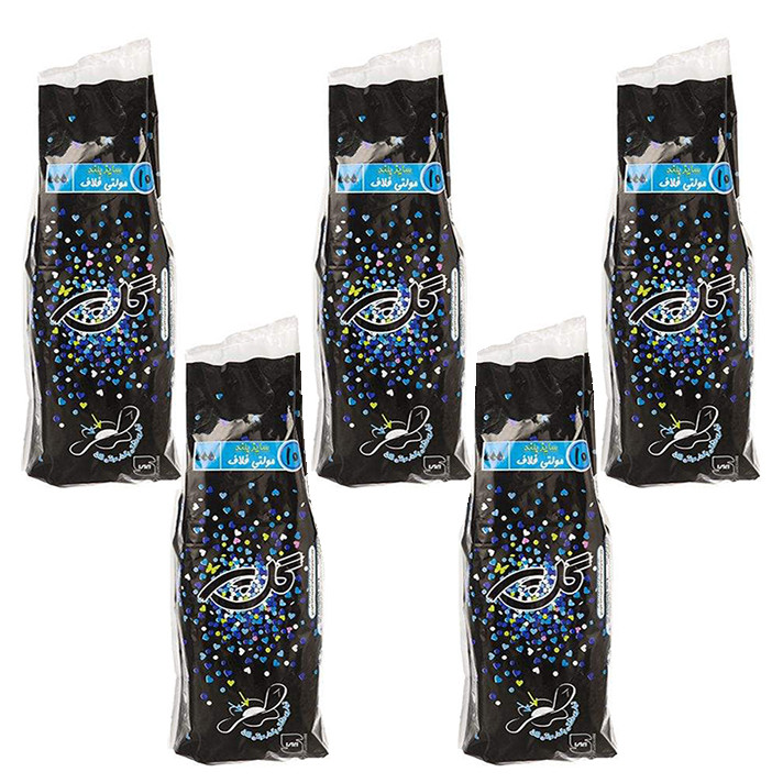 نوار بهداشتی گل پر مدل fluff بسته 5 عددی