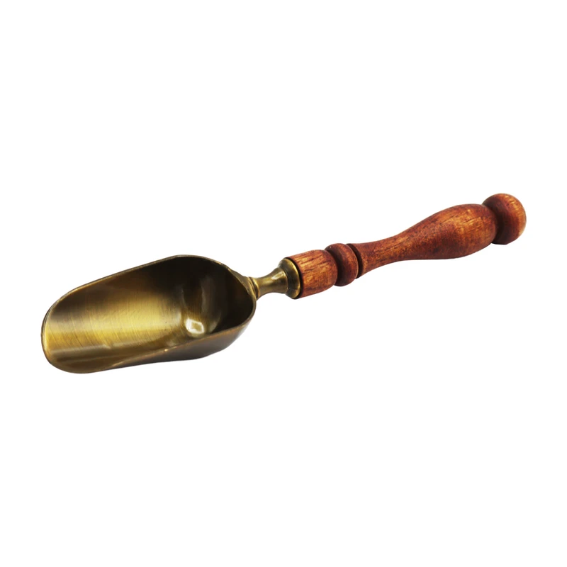 قاشق آجیل خوری مدل دسته چوبی کد YP- 104-24CM