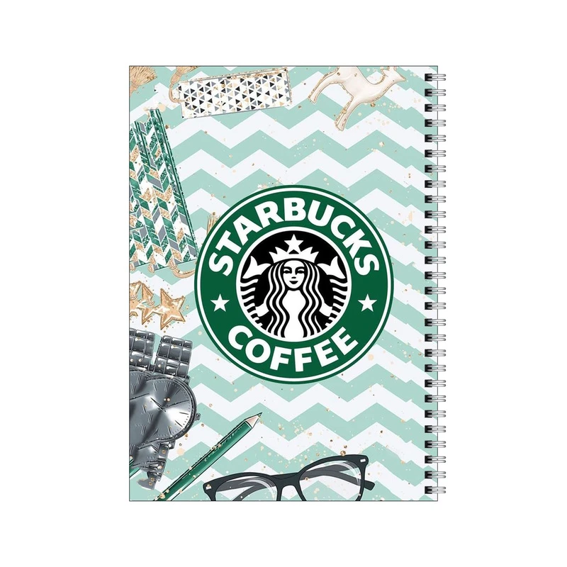دفتر مشق 50 برگ بامبیلیپ طرح استارباکس و عینک کد 7938293