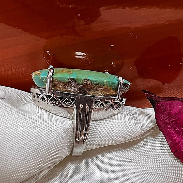 انگشتر نقره زنانه مدل فیروزه glsr-24800