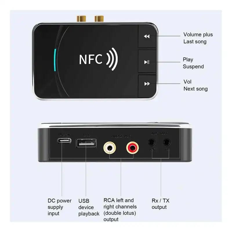 گیرنده و فرستنده بلوتوث صدا مدل T39