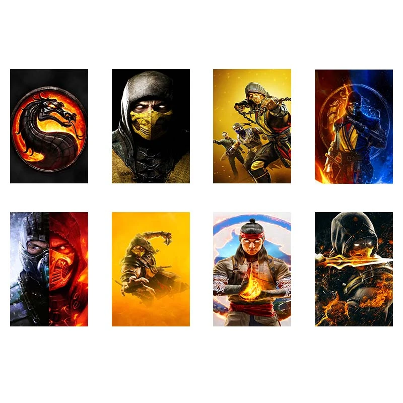 پوستر کارنيکا طرح مورتال کامبت Mortal Kombat کد 49284 مجموعه 8 عددی