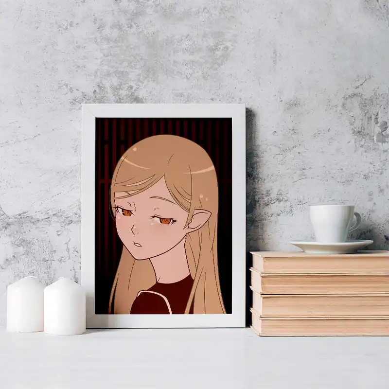 تابلو خندالو مدل شینوبو اوشینو انیمه مونوگاتاری کد 16174