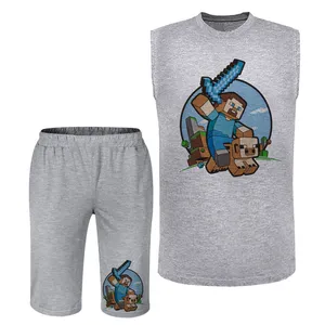 ست تاپ و شلوارک مردانه مدل ماینکرفت A368