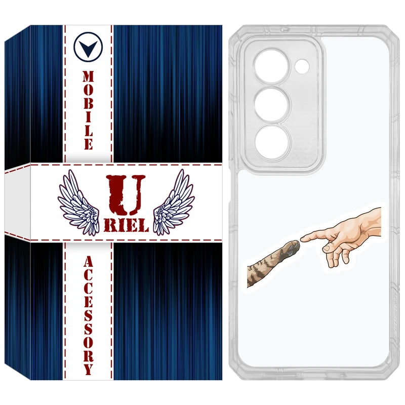 کاور یوریل مدل Clear کد 94 طرح دست گربه مناسب برای گوشی موبایل شیائومی Redmi 15 4G