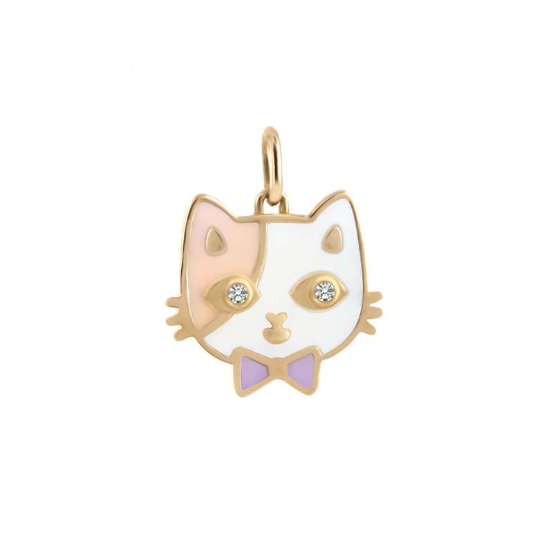 آویز گردنبند طلا 18 عیار دخترانه بان گالری مدل گربه