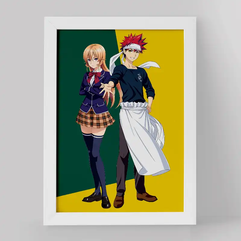 تابلو خندالو مدل سوما و ارینا انیمه جنگ غذاها کد 16967