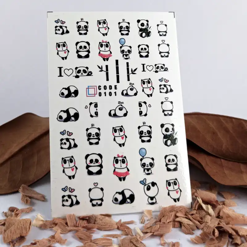 برچسب لنز ناخن مدل فانتزی مجموعه 6 عددی