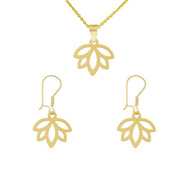 نیم ست طلا 18 عیار زنانه طلای کامک مدل نمادار شیک