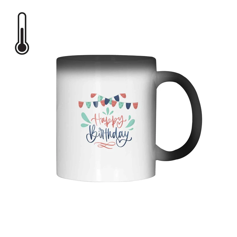 ماگ حرارتی ژالینو طرح Happy Birthday کد 001