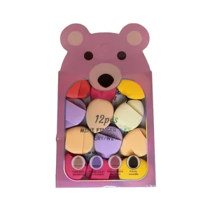 پد آرایشی مدل خرسی مجموعه 12 عددی