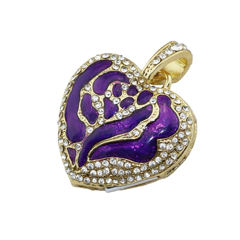 فلش مموری طرح قلب نگین دار مدل UL-Heart02 ظرفیت 32 گیگابایت