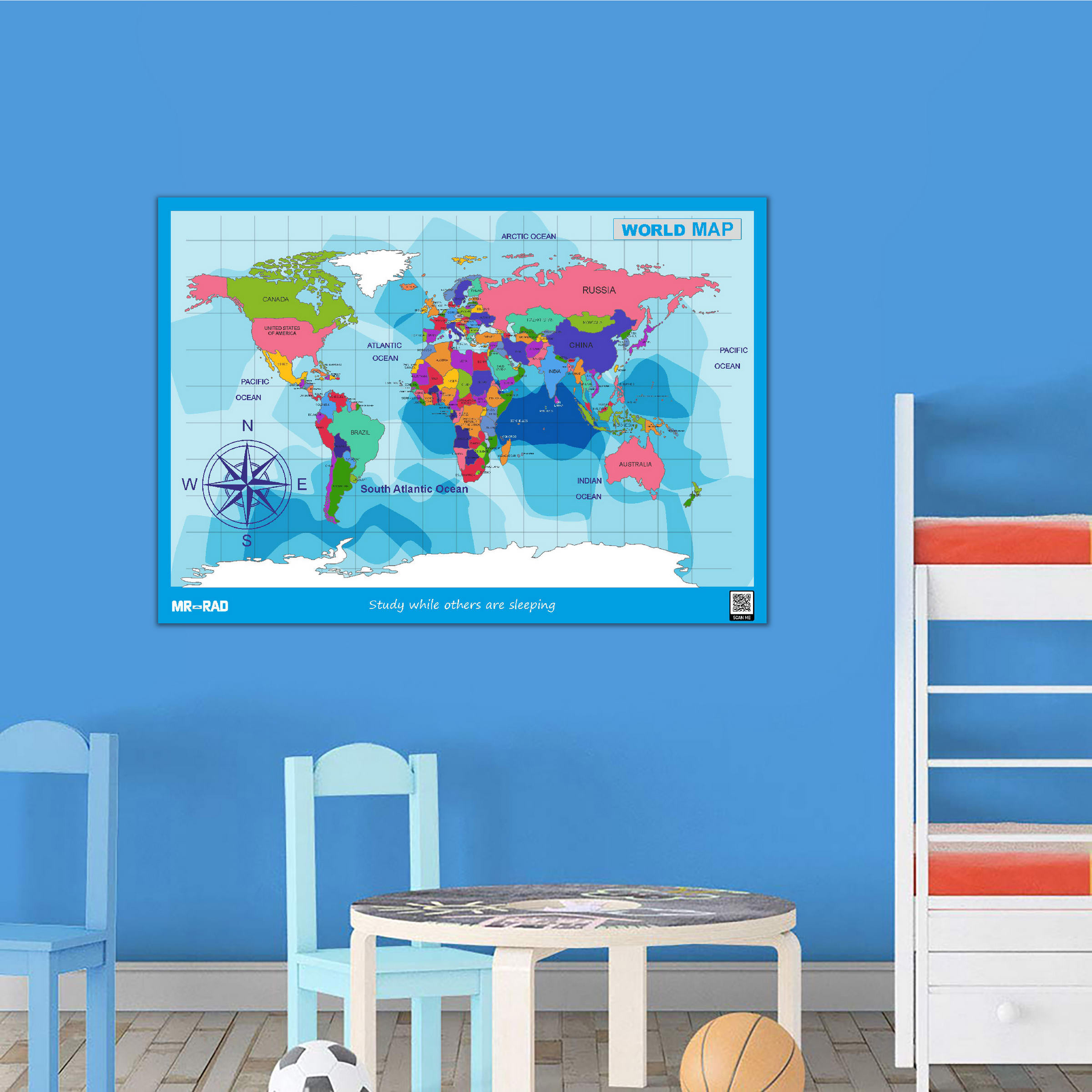 پوستر آموزشی مستر راد طرح نقشه جهان مدل M9060 پوستر آموزشی مستر راد طرح نقشه جهان مدل M9060